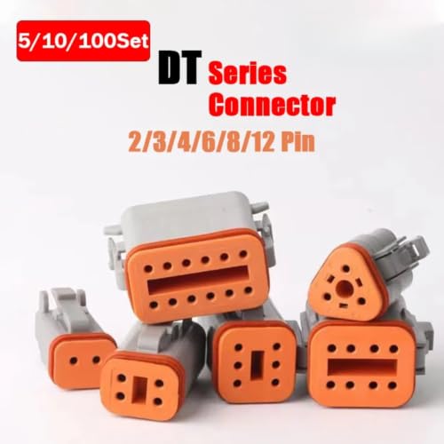 Conector DT hermético serie Wire Socket Plug de 2 pines para sellado seguro de cables 3