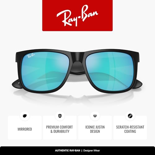 Image of Ray-Ban RB4165F Justin Classic Square Sunglasses for Men