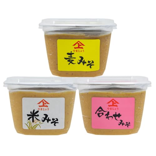 「100年以上の歴史」徳山みそ・しょうゆ醸造場 3種の味噌セット (3個セット)