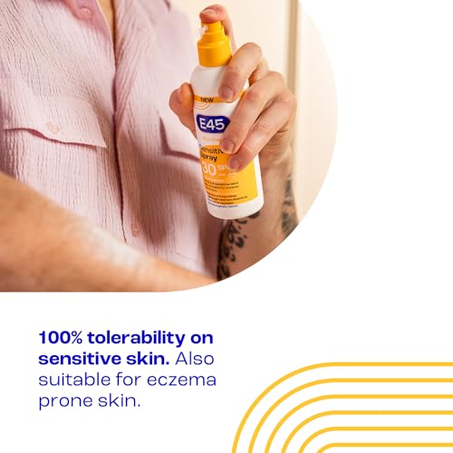 E45 Sunscreen Spray for Sensitive Skin SPF 30 - Hydrating Sun Protection with high UVA and UVB - Instantly Moisturising for Dry Skin, Sensitive Skin and Eczema Prone Skin - 180 ml - Image 4