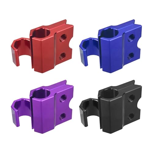 Abrazadera de manguera de freno de aluminio resistente morada para moto 3