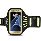 Samsung Galaxy S7 Armband, Gulito Armband for Galaxy S7 - Lightweight & Adjustable with Key Holder & Card Slot, Ideal for Workout, Hiking, Jogging, Gym, Running (fluorescent yellow)