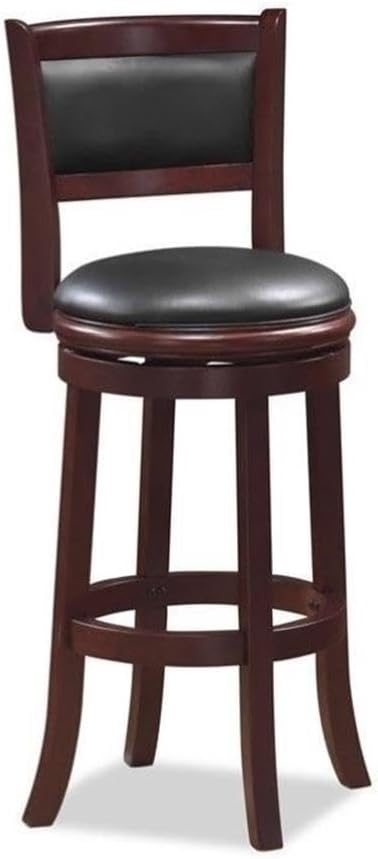 Home Square 29" Swivel Bar Stool in Cherry - Set of 2
