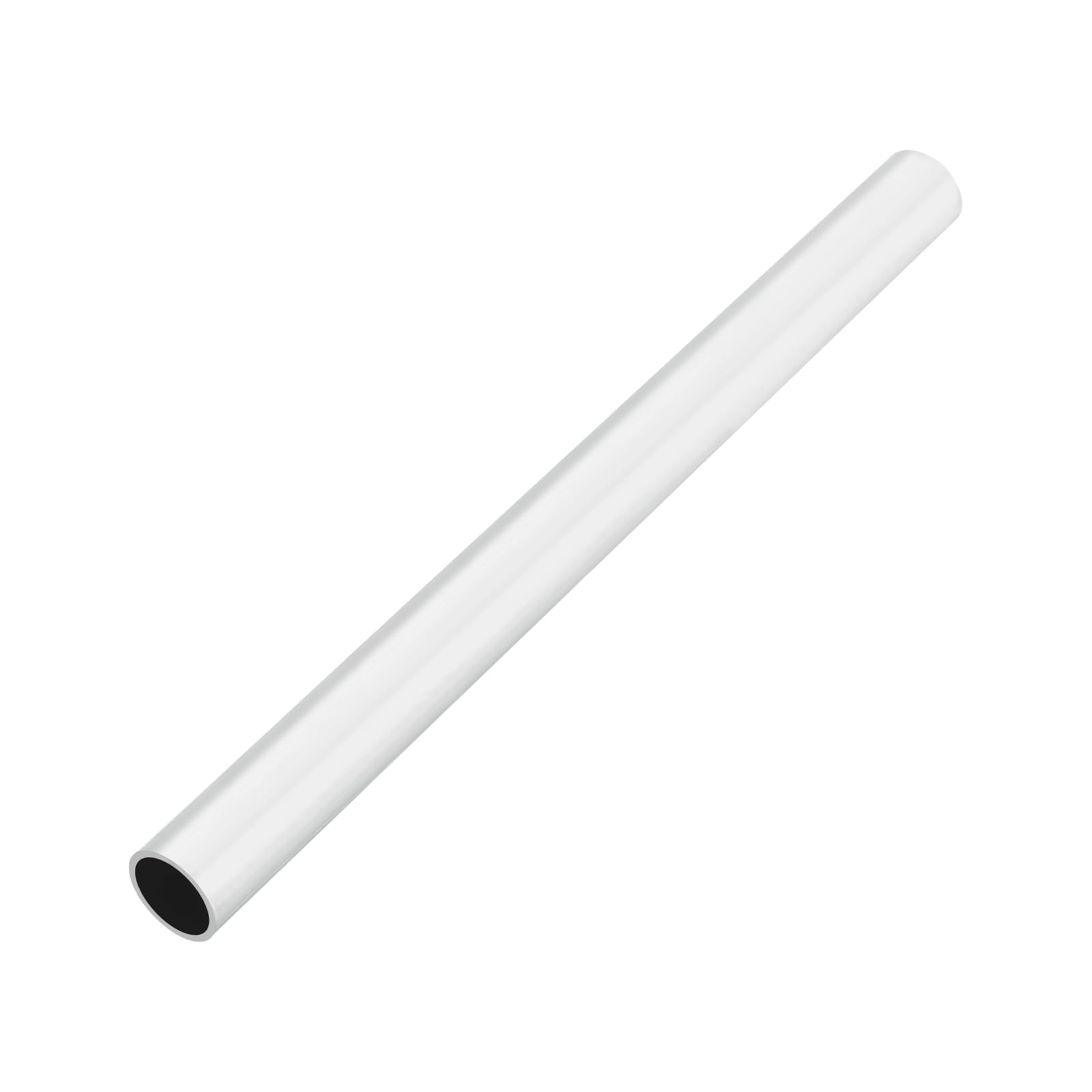 sourcing map 6063 Aluminum Tubing Round Tube 1.06"(27mm) OD x 0.91"(23mm) ID 13"(330.2mm) Length Metal Straight Pipe for Industrial, DIY Craft, Furniture, Decoration, Silver