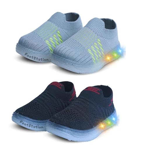Image of Kids Slip-On LED Light Shoes, Pack of 2 (Combo)