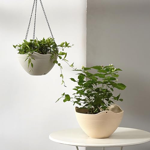 50% Off 3-Pack Hanging Planters with Self-Watering Design