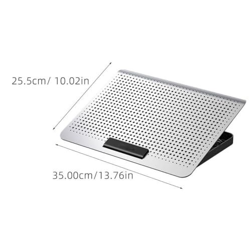 Base portátil de aluminio con ventilador ajustable y puertos USB miniatura 2