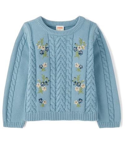 Gymboree,and Toddler Long Sleeve Sweaters,Blue Aura Flowers,18-24 Months