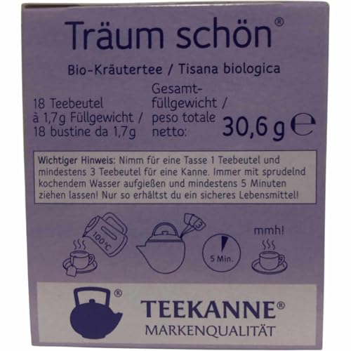 usy Bundle für Teekanne Träum schön Harmonie für Körper und Seele 4er Pack (4x34g Packung) + usy Block