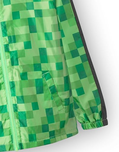 Veste Minecraft garçon avec capuche imperméable doublée polaire Creeper
