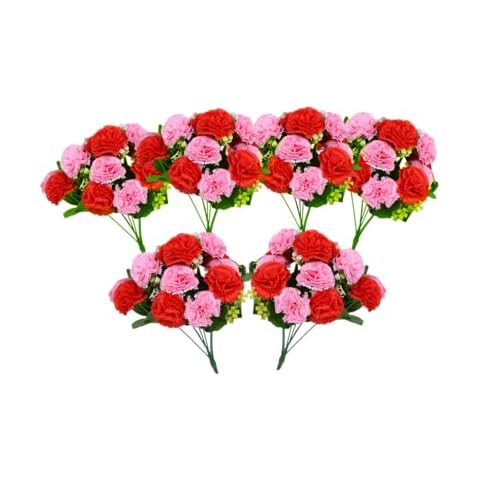 CURTEK Artificial Silk Flower Carnations Cover