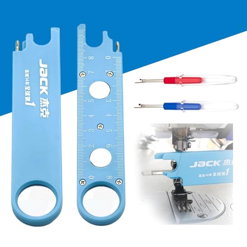 ZORIQQ Jack Quick Needle Threader for Sewing Machine 3-in-1 Quick Threading Sewing Tools with 2 Seam Rippers Magnetic Guide for Sewing Machine Sewing Accessories & Supplies for Tailors Designers