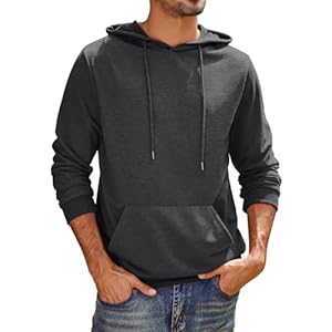 COOFANDY Men’s Hoodied Sweatshirts Casual Lightweight Long Sleeves Athletic Hoodies
