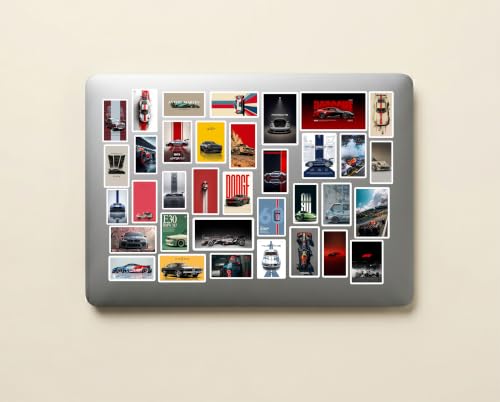 Image of Sticker Nova Pack of 57 Premium Waterproof Super-Car Stickers for Laptop and Phone Case | Aesthetic Supercar, JDM & Racing Vinyl Decals Set