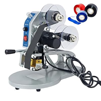 AOXHUGB Heat Printing Machine for Plastic Film - Adjustable Temperature and Speed for Date Coding and Product Marking