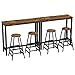 IRONCK 2-Piece Pub Bar Table Set, (47.2''L 15.7