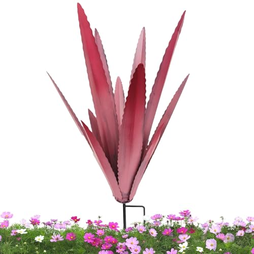 dzqad Tequila Sculpture Rustique - Metal Agave Plants, Art Décoration Statue Déco À La Maison, Piquets De Jardin, Rustique Plants D'agave Jardin en Métal, Yard Art Decoration, Décoration D'extérieur