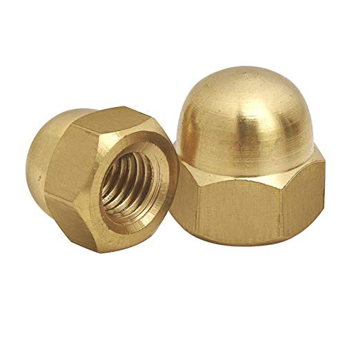 Écrou décoratif en laiton, écrou borgne en laiton, écrou borgne, écrou-M10 (1 capsule)