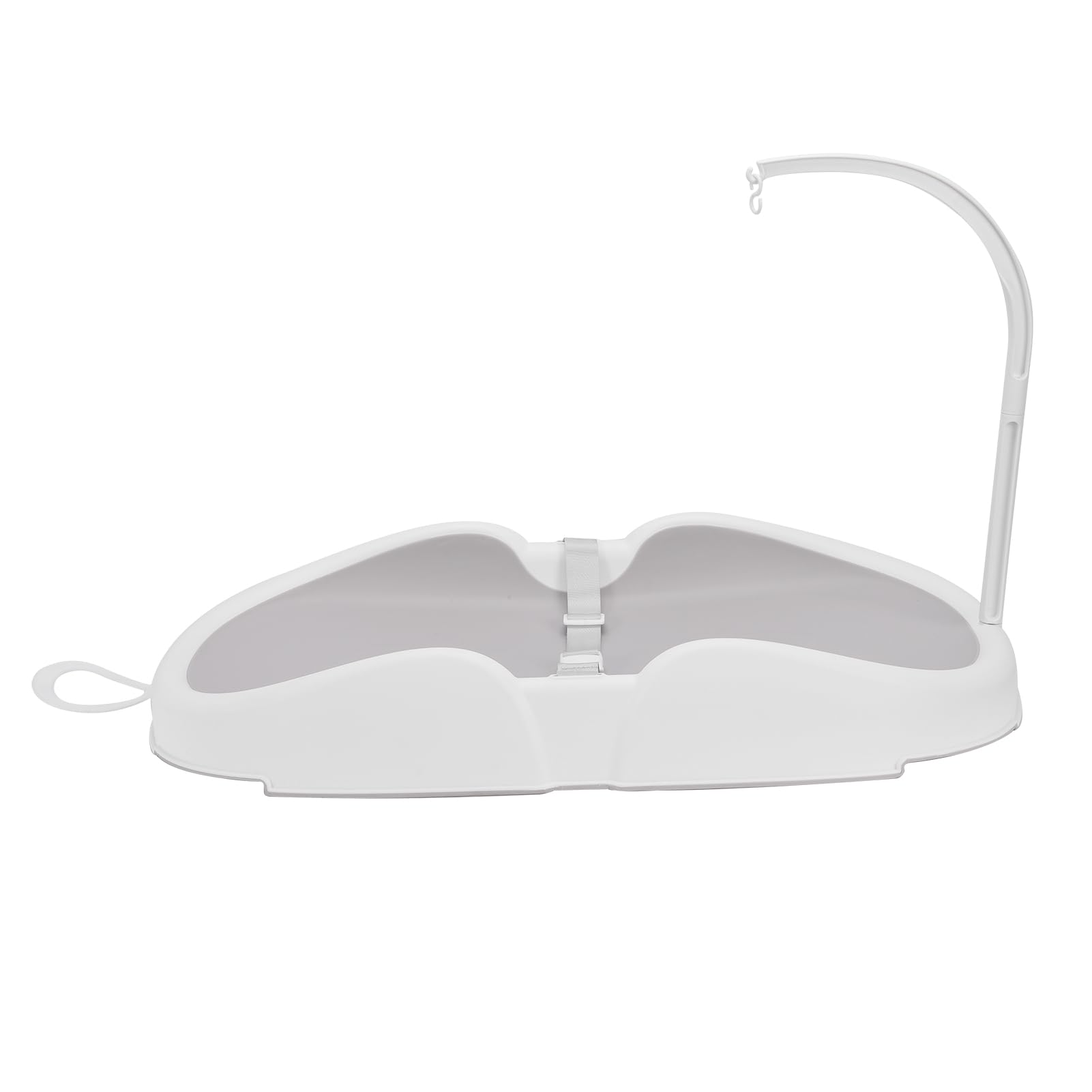 Tosuny Fasciatoio per bebè, Lettino da Allattamento Portatile per Bagnetto, Postazione per Asilo Nido Multifunzionale con Cintura di Sicurezza Regolabile, Fasciatoio per e Tavolo (Bianco grigio)