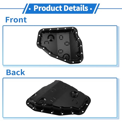 Cárter aceite transmisión de acero negro premium para Toyota Vios 2014-2016 3