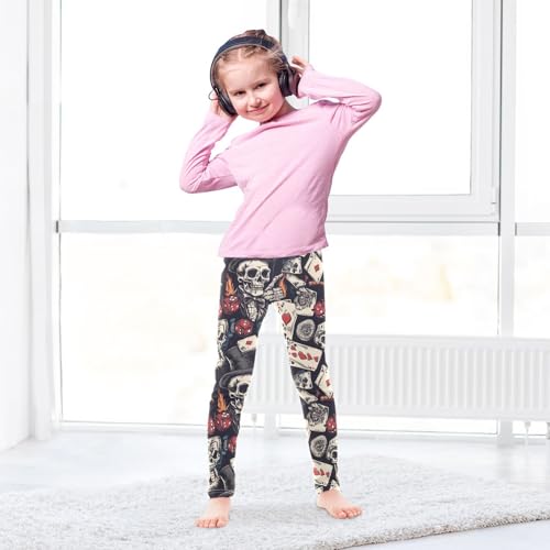 ZZKKO Girls Leggings Skull Toddler Girls Clothes Leggings for Girls Toddler Girls Leggings 3-4T4