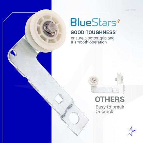 Ultra Durable W10837240 Dryer Idler Pulley With Bracket Replacement Part by Blue Stars - Exact Fit For Whirlpool & Kenmore Dryers - Replaces W10547290 W10118754 W10118756 W10547287