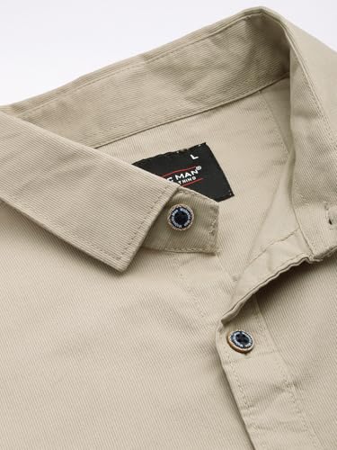 Image of Majestic Man Comfort Slim Fit Solid Pure Cotton Self Design Casual Shirt
