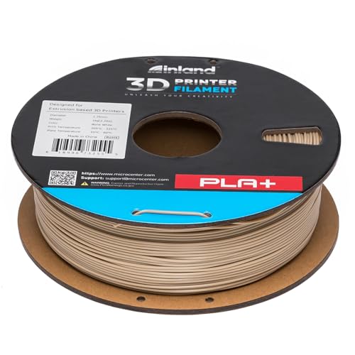 Image of INLAND Micro Center PLA+ 3D Printing Filament 1.75mm - PLA Pro Dimensional Accuracy + /- 0.03 mm - 1kg Cardboard Spool (2.2 lbs) (1 Pack Bone White, 1.75mm)