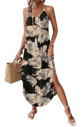 Image of WIHOLL Summer Dresses for Women 2026 Maxi Dress Boho Halter Dress Sundresses Beach Vacation Clothes Travel Outfits
