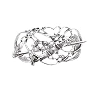 Amazon | BIUDECO 3本 メタリック ヘア クリップ メタル ヘア クリップ 