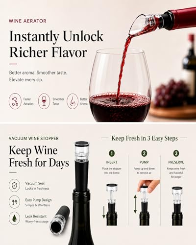 Yomety Rechargeable Electric Wine Opener Set with Base, Electric Corkscrew - Image 4
