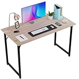 FDW 47 inches Computer Desk/Home Office Desk/Writing Study Table/Modern Simple Style PC Desk with Metal Frame,Nature