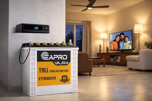 Image of Eapro Vajra ETTNI60220 Tubular Battery, 210Ah - Long Life, Deep Cycle Strength, Low Maintenance, Optimized Energy Storage, 3 Years Warranty