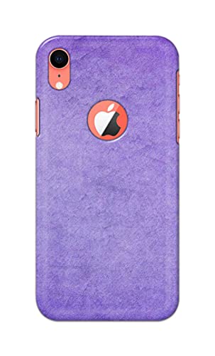 Image of Plain Purple Hard Back Case Cover for Apple iPhone XR Logo (6.1 inch), A2105, A1984, A2107, A2108 Back Cover -(J5) VNS2226