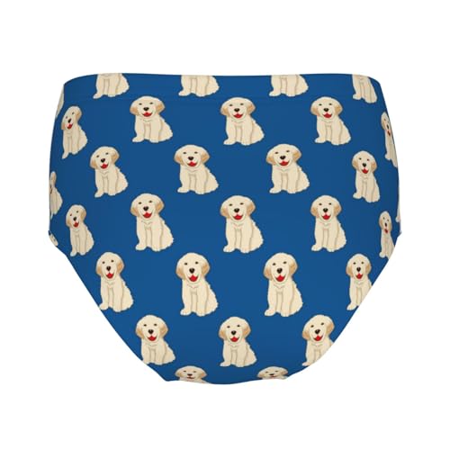 Labrador Golden Retriever Dog Girls' Underwear Soft Cotton Little Girls Panties Comfort Briefs2