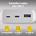 Intenso Powerbank XS10000 – 10.000 mAh – Kompakter externer Akku für iPhone, Smartphone, Tablet & Kamera, USB-C, USB-A, microUSB, Schnelles Laden, Weiß