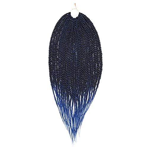Crochet Braids Box Braids 24 Inch 6 Packs 510g #1BTBLUE