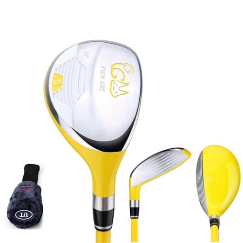 Kinder Golf Club Set Alter 3-12, Rechtshand Carbon Shaft Driver Hybrid für Anfänger, Leichtes Junior Holz mit Schutzkopfabdeckung, Easy Swing Golf Geschenk für Jungen Mädchen