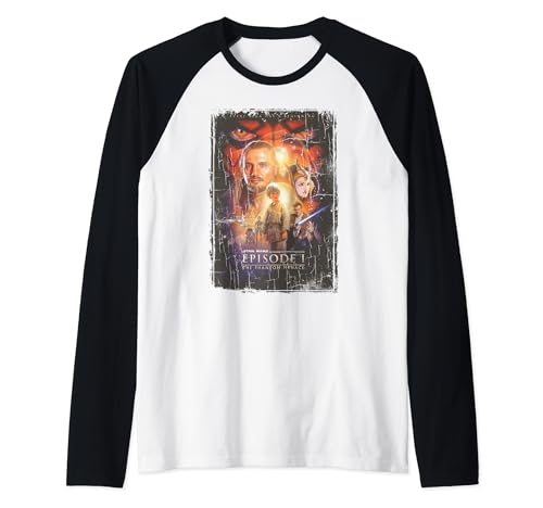 T-shirt Star Wars avec affiche de film distressed et manches raglan