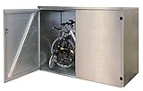 Reinkedesign Fahrradgarage/Multifunktionsbox (Edelstahl mit Pultdach)