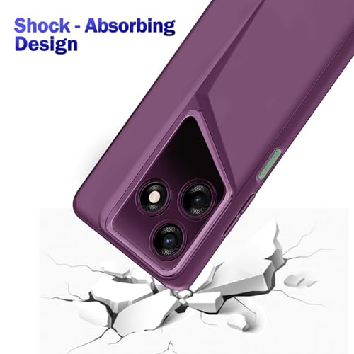 Image of Amazon Brand - Solimo Ultra-Thin Blade Runner Series Matte Finished Camera Protection Soft Back Cover for Tecno Spark 10 | Tecno Spark 10C - Purple