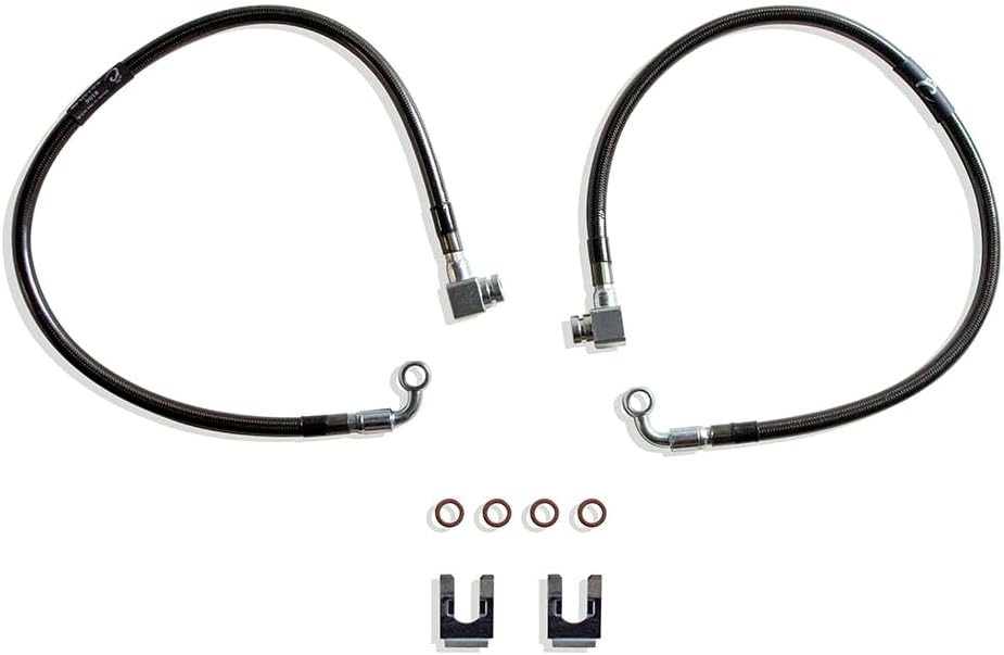 MAX TRAC SUSPENSION'S Part# 512700 is A Set of Front Extended Stainless Steel Braided Brake Lines