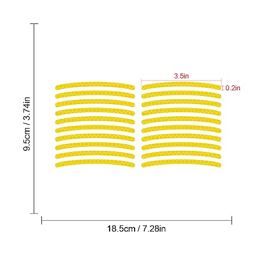Image of 20PCS Car Wheel Hub Strong Reflective Stickers for Cars Night Safety Warning Reflective Stripe Decal Auto Motorcycle Wheels Rim Cycling Bicycle Truck Car Stickers (Fluorescent Green)