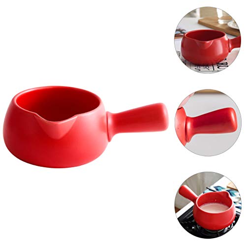 Hemoton – Forma de cerâmica para leite, mini panela de manteiga, panela pequena, panela para sopa pa