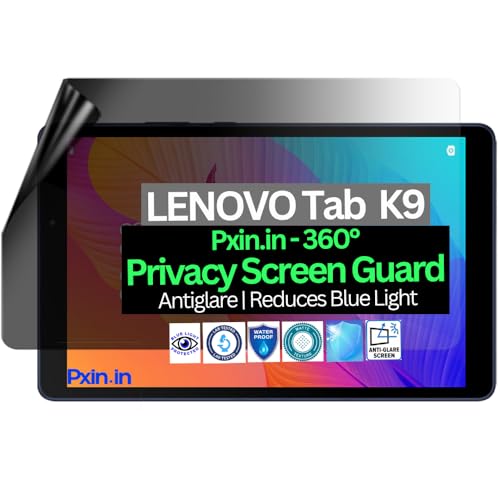 Image of Pxin Tablet Privacy Guard compatible with LENOVO Tab K9 | Screen protector | Anti-Glare | Blue light filter | 360 degree Anti Spy | Eye Protection