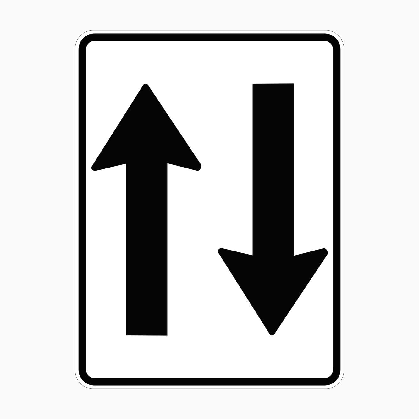 TWO WAY TRAFFIC Sign, 12x8 Inch Metal Tin Sign, Traffic Guidance Sign for Narrow Roads and Factory Lanes