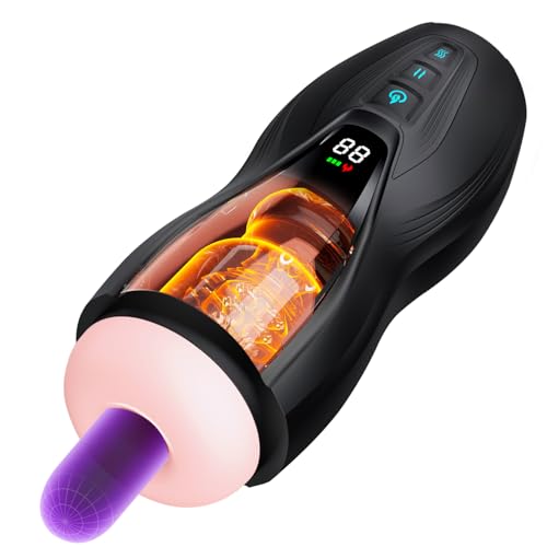 Generic - Upgraded Male Masterburbatar Hands Free with Suction Cup, 9X Sucking & Thrusting & Vibration, Male Mastusbafor Blowjobob Machine for Man Automatic Tight Sleeve Underwear QW17-14