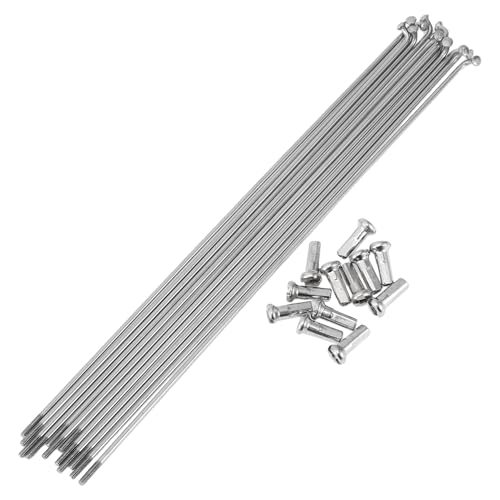 HEROFFIX 12 Set 14G Bicycle Spokes 195mm Bike Wheel Spokes 304 Stainless Steel Silver Tone