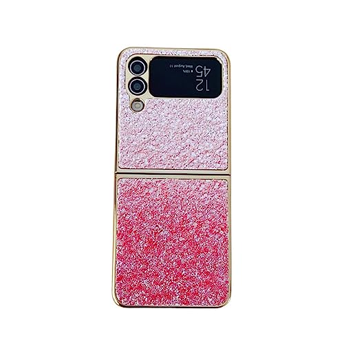 Coque de téléphone dégradée colorée pour Samsung Z Flip 4 antichoc rose bumper