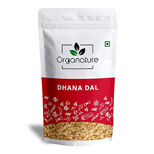 Image of Organature Roasted Dhana Dal | Mukhvas, Mouth Freshener, After Meal Snack | Roasted & Split Coriander Seed | (350 Grams)